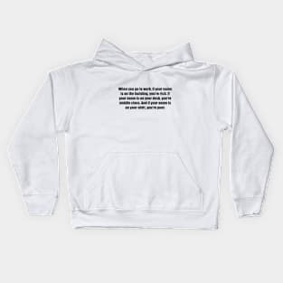 Rich Middle class and poor Kids Hoodie